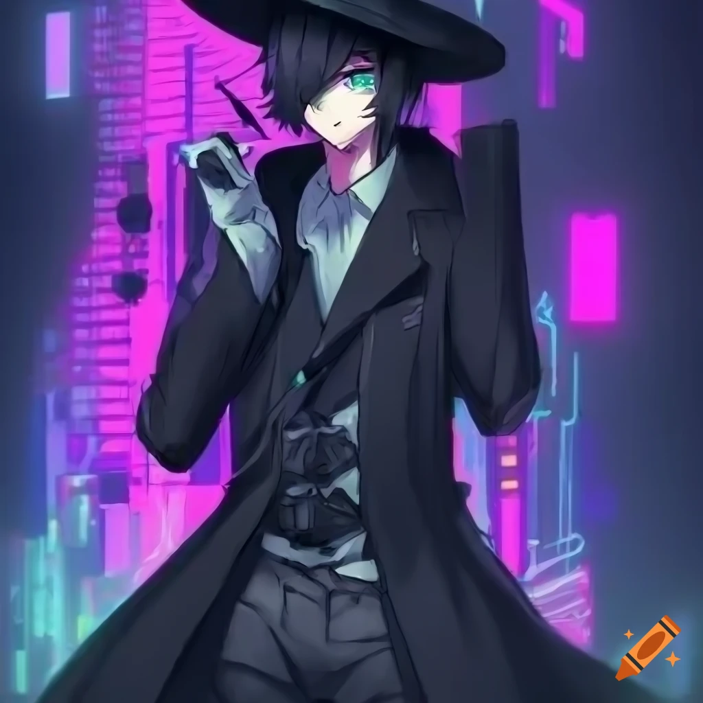 anime style illustration of a tall young man with short Prompts | Stable  Diffusion Online, image size:1024x1024