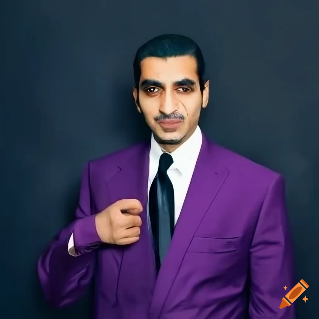 Portrait of dapper coptic gentleman spy in a purple smoking jacket ...