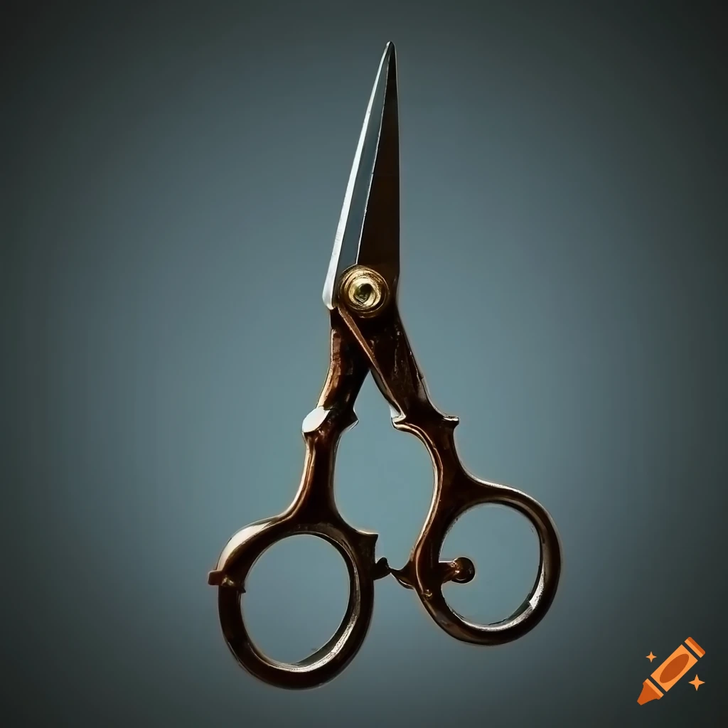 Stylized vector of hairdresser scissors in open position