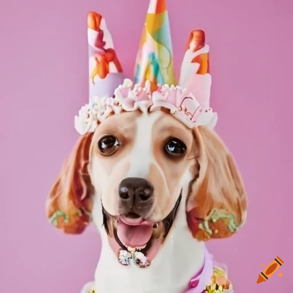 Dog cake sprinkles birthday on Craiyon