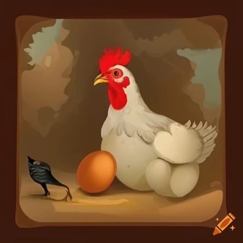 Which came first, the chicken or the egg on Craiyon