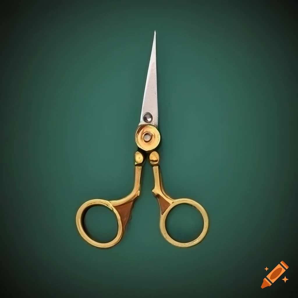 Stylized vector of hairdresser scissors in open position, minimalist style  on Craiyon