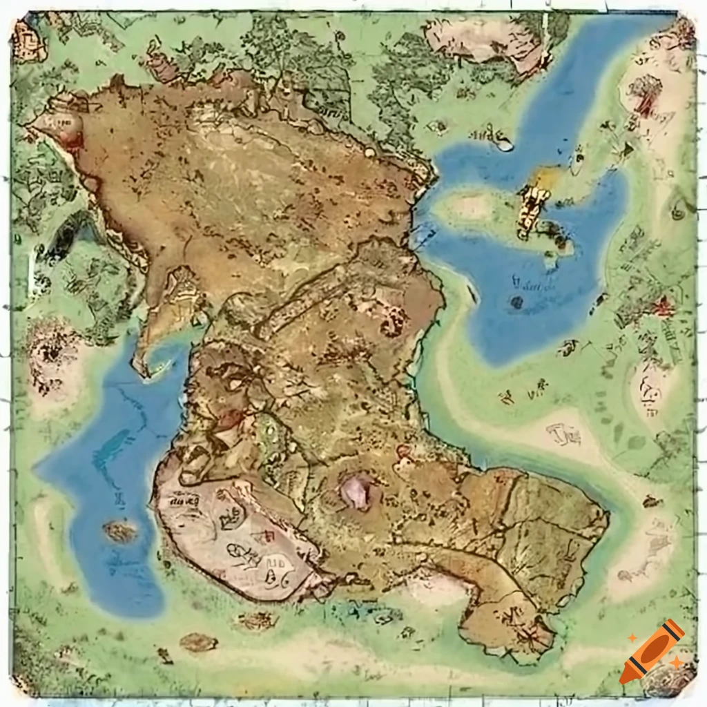 Cooperative adventure maps on Craiyon