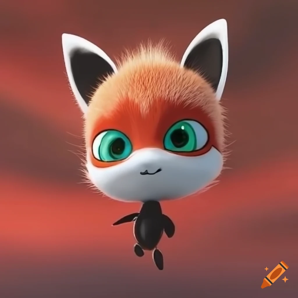 A red panda kwami from miraculous on Craiyon