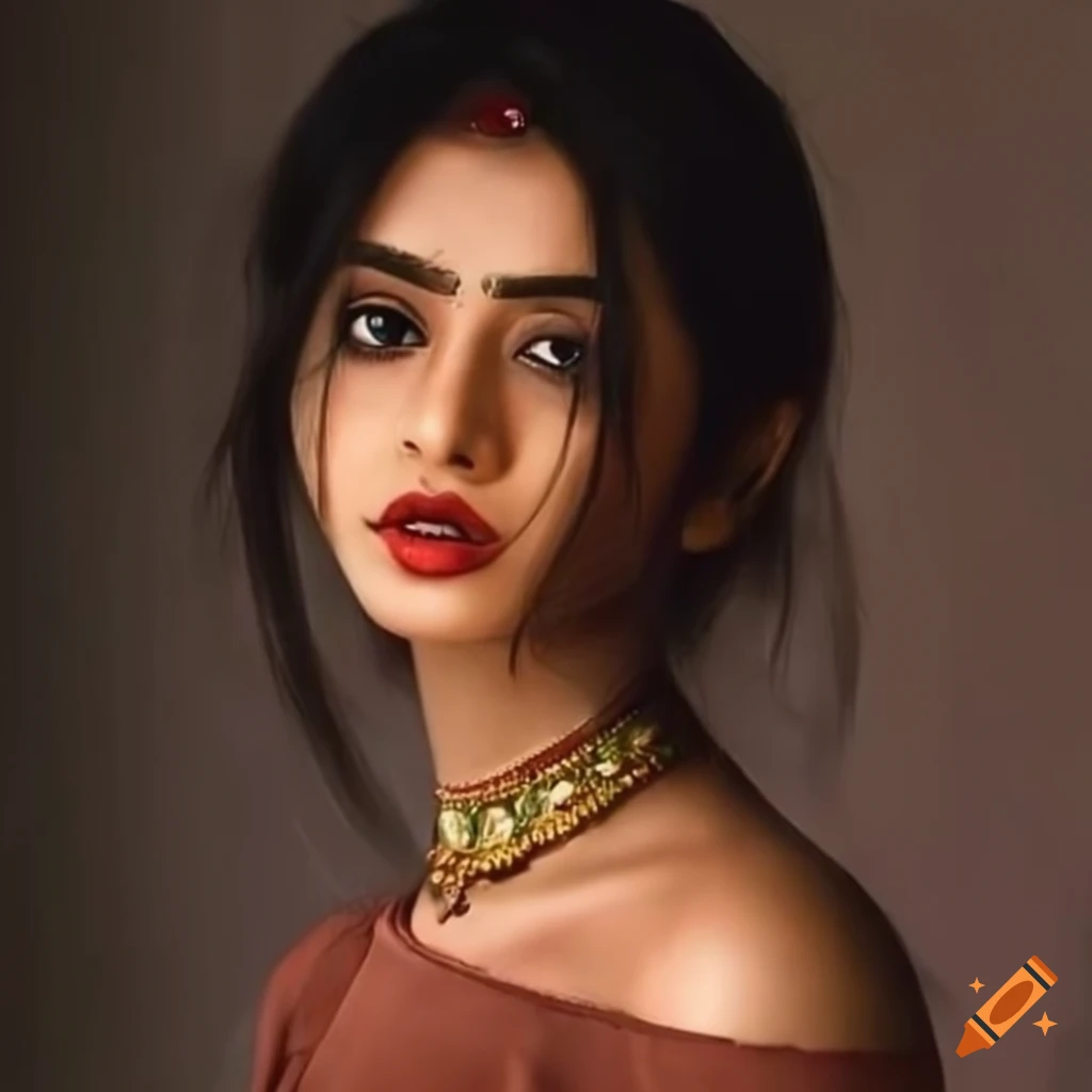 Indian simple girl on Craiyon
