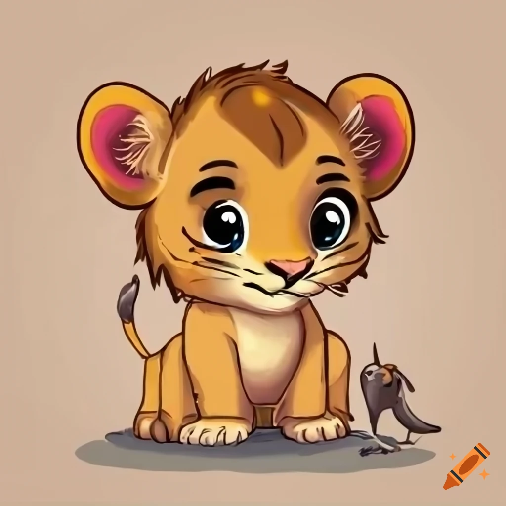 Cute Baby Lion Cub Big Cat Safari Pup Wild Zoo Roar Adorable - Inspire  Uplift
