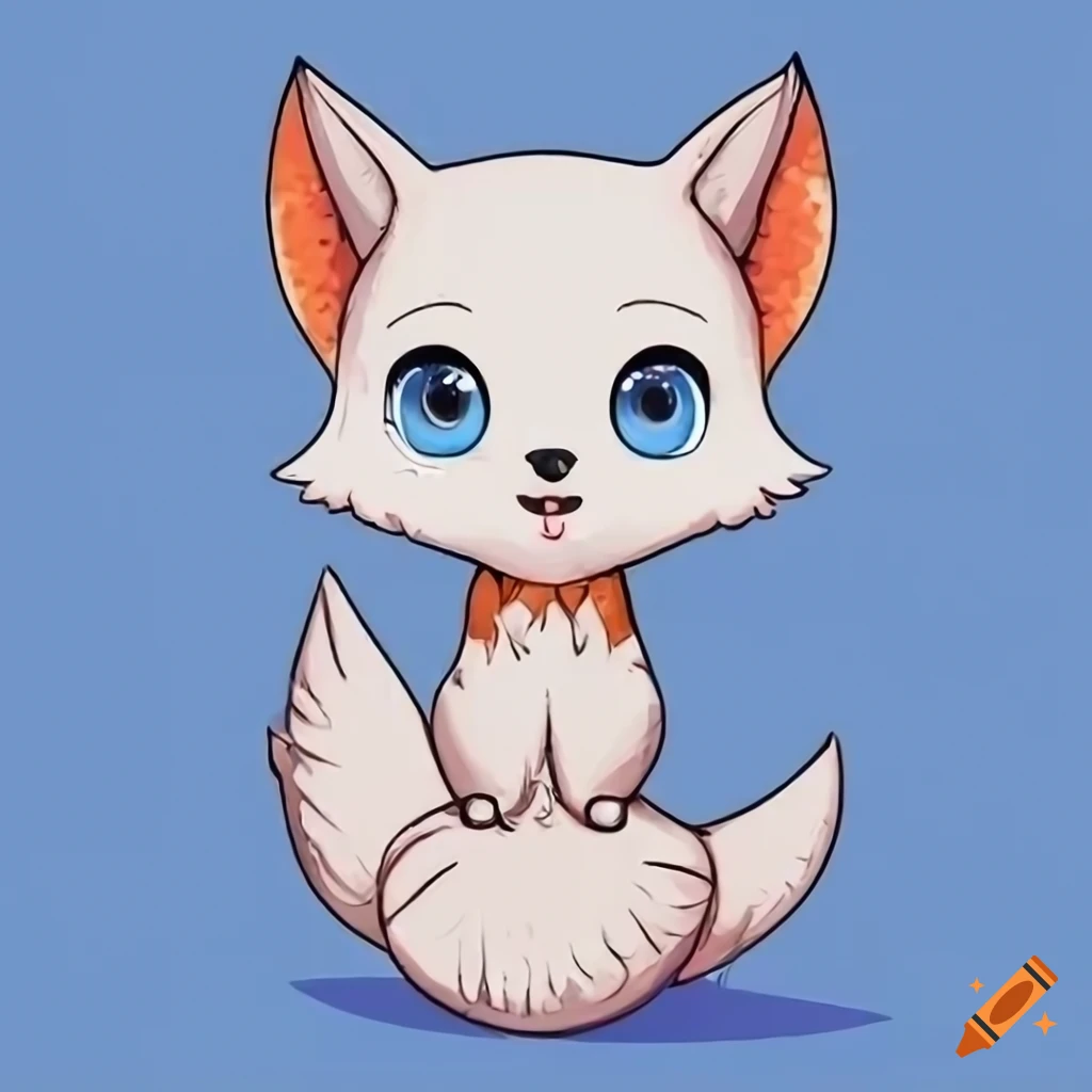 chibi fox drawing
