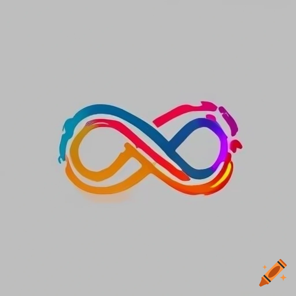 Use the infinity symbol intertwined with a figure engaging in exercise ...