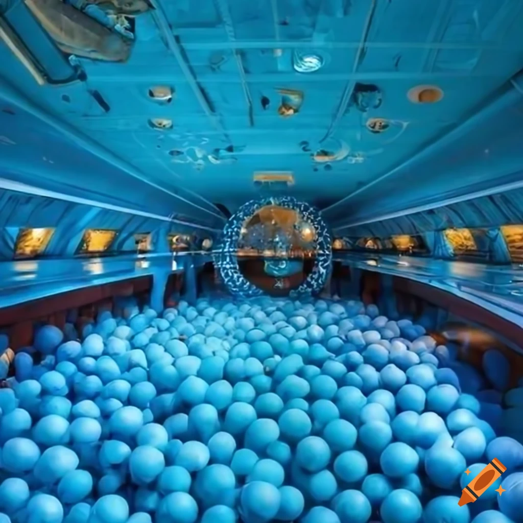 Cruise ship ball pit on Craiyon
