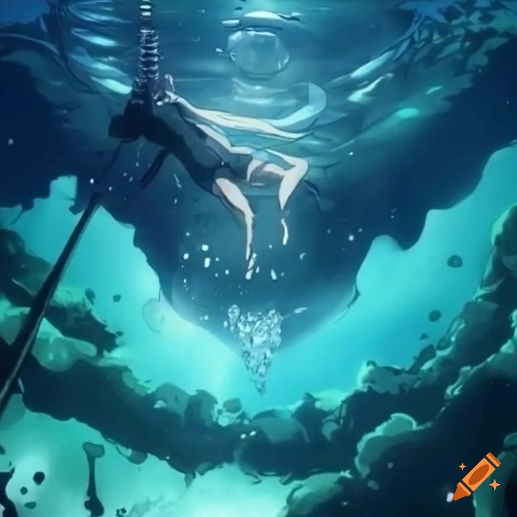 KREA - Search results for beautiful ghibli studio style anime female scuba  diver