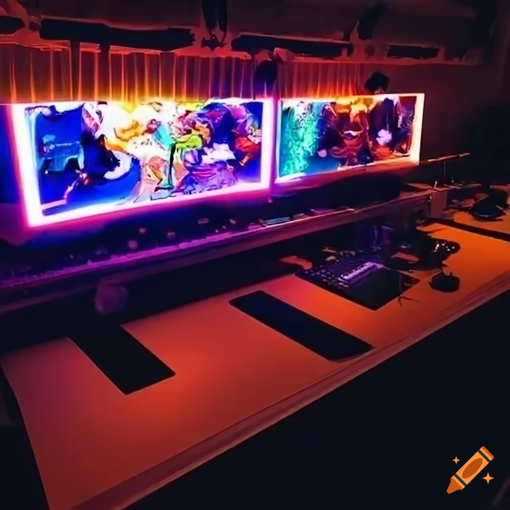 Pc gamer setup room on Craiyon