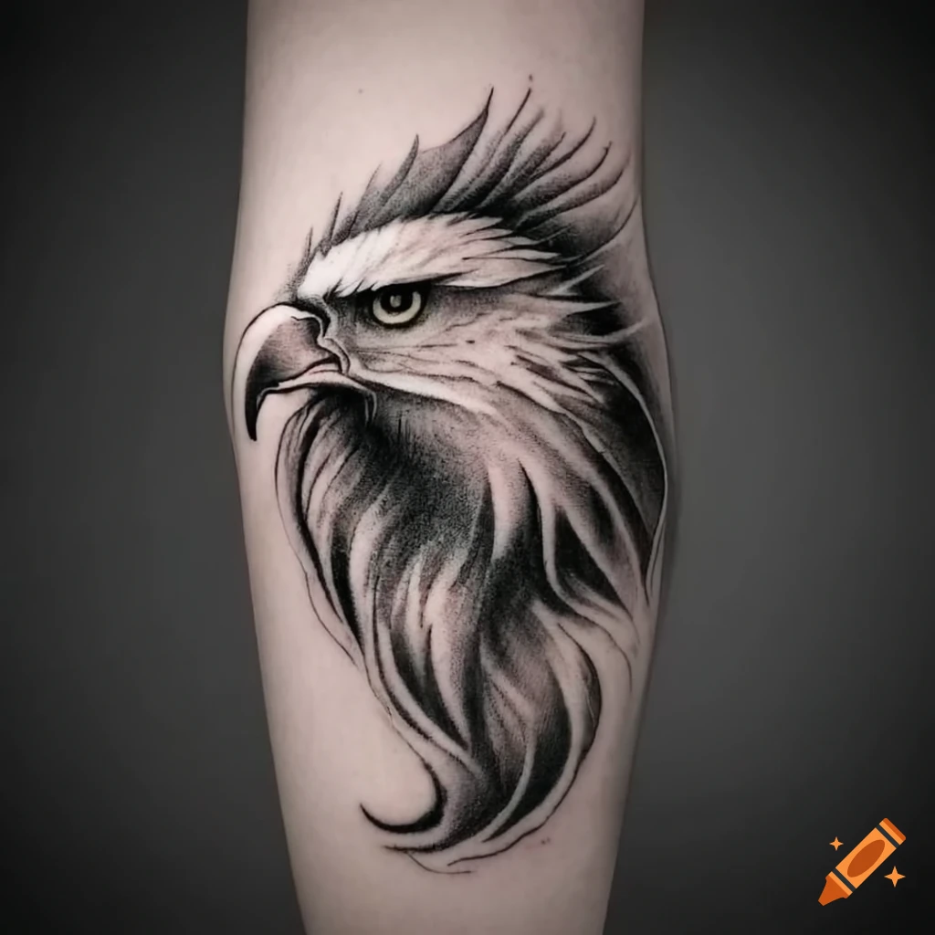 traditional American tattoo of an eagle with a fish in | Stable Diffusion
