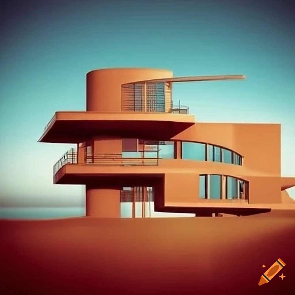 Mid century modern civil engineering on Craiyon