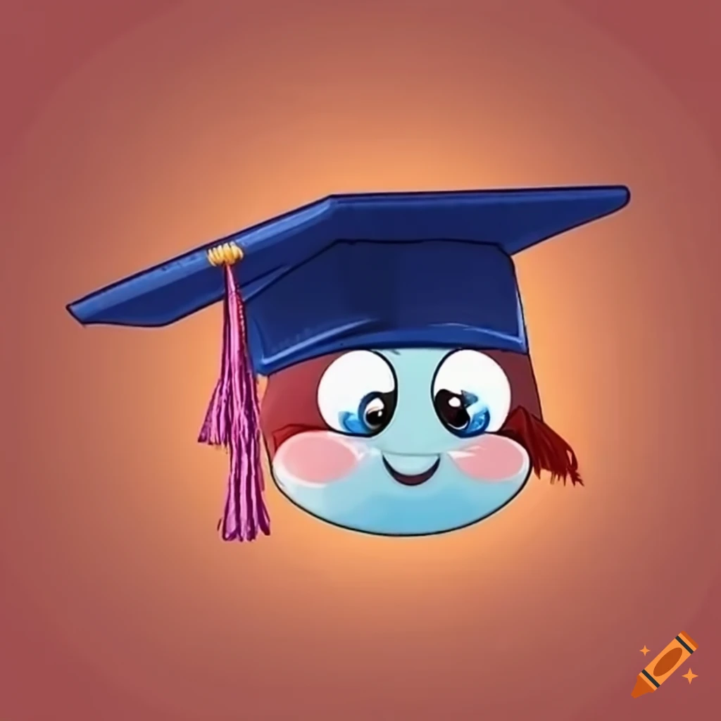 cute graduation cap cartoon