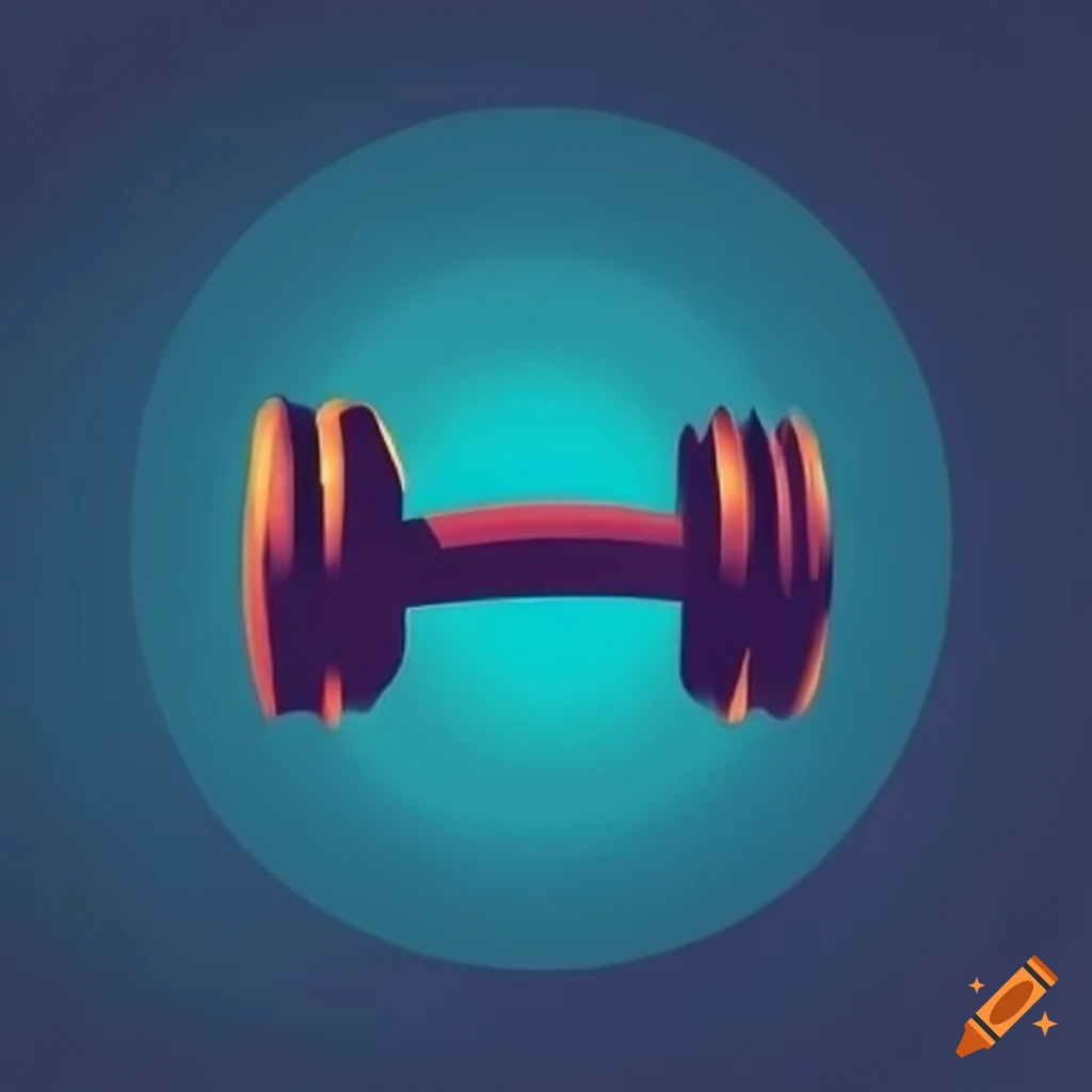 Logo With Dumbbells A Hand Holds The Dumbbell On Craiyon
