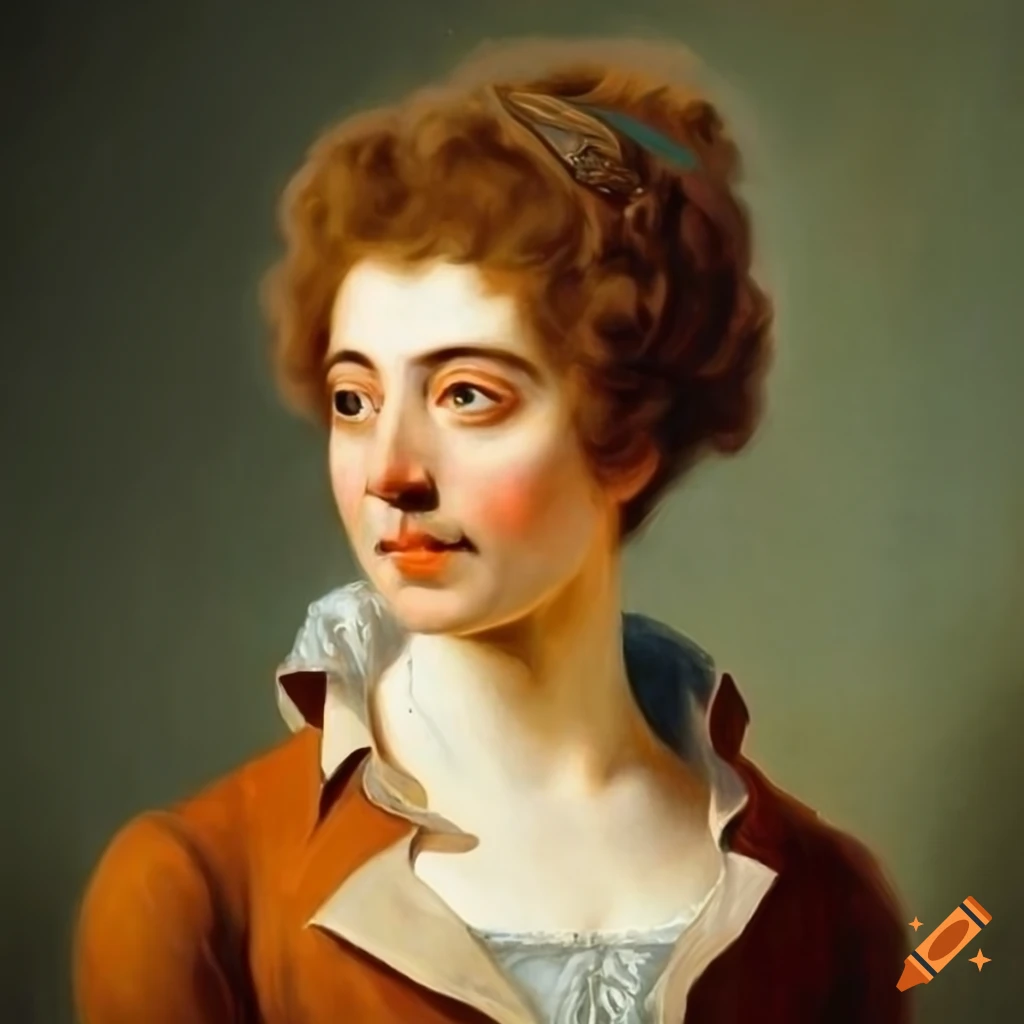 Portrait of a regencyera music composer with a refined countenance