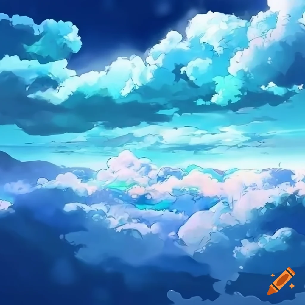 cute anime clouds background with pink and blue pastel color copy space.  Generative AI 22805107 Stock Photo at Vecteezy