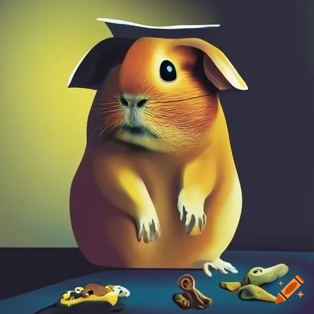 Guinea pigs in salvador dali style