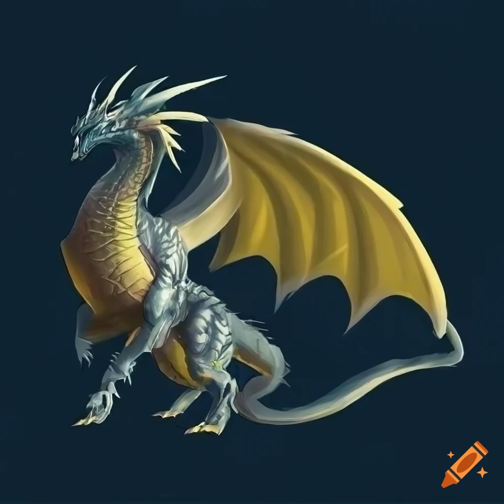 Dragon full length body, concept designs with side view on Craiyon
