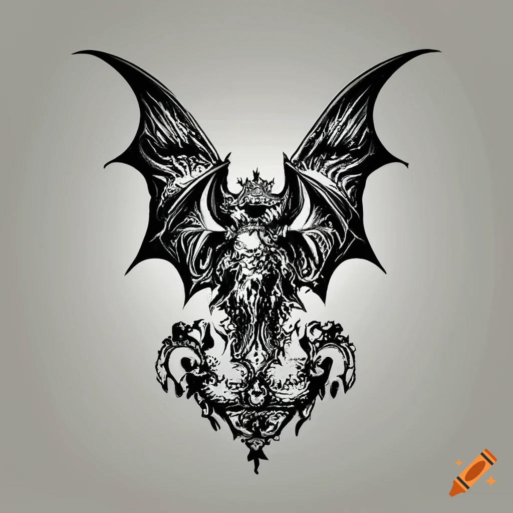 Gothic bat coat of arms