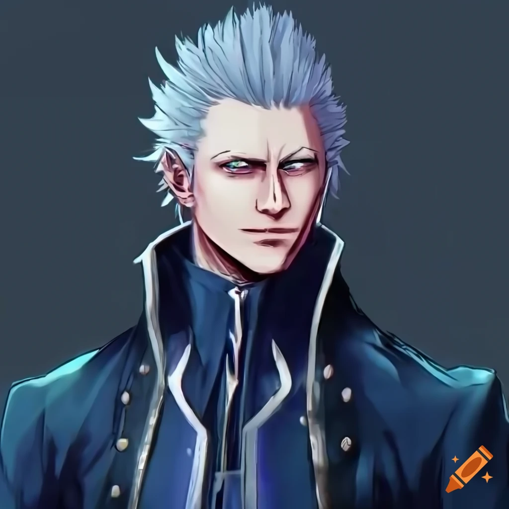 Vergil from dmc side profile on Craiyon