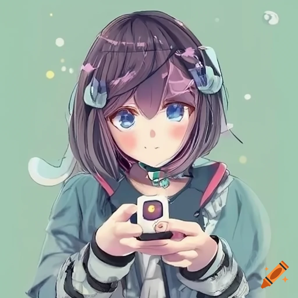 Adorable virtual pet on a handheld device