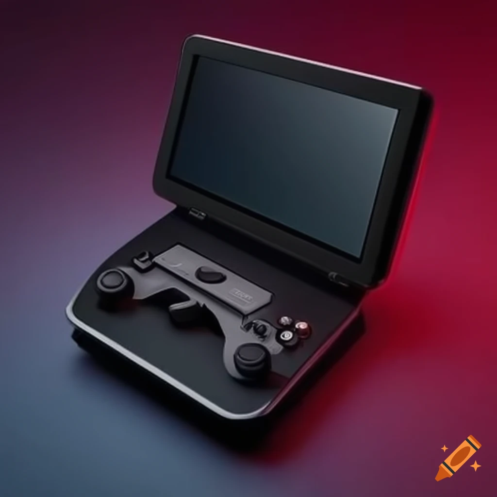 A sleek portable gaming console for on-the-go gaming enthusiasts on Craiyon