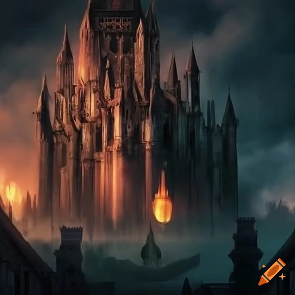 Dark fantasy, capital city, castle