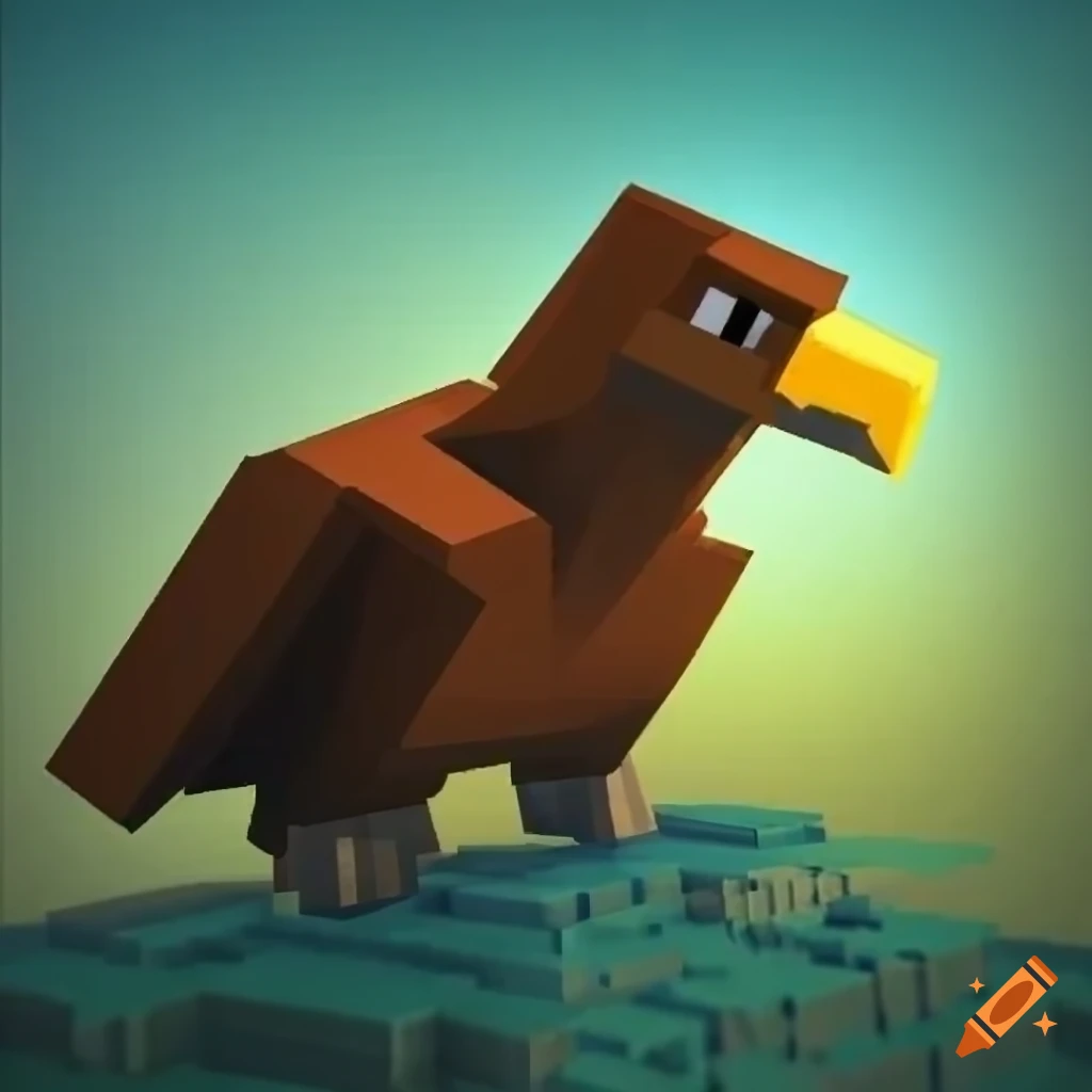 Minecraft eaglecraft on Craiyon