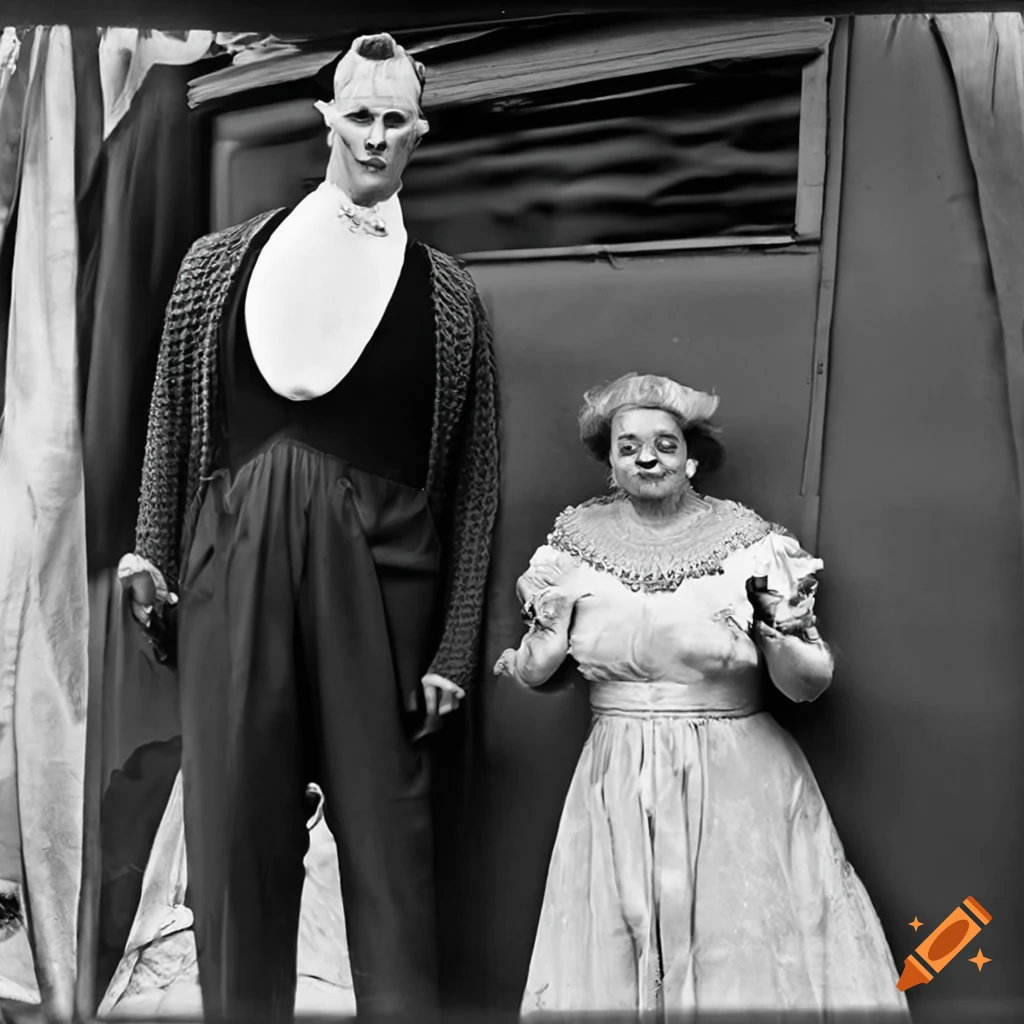Woman and Very Tall Man, Photograph