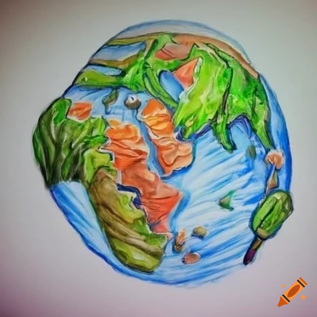 Earth Sketch Half Vector Images (42)