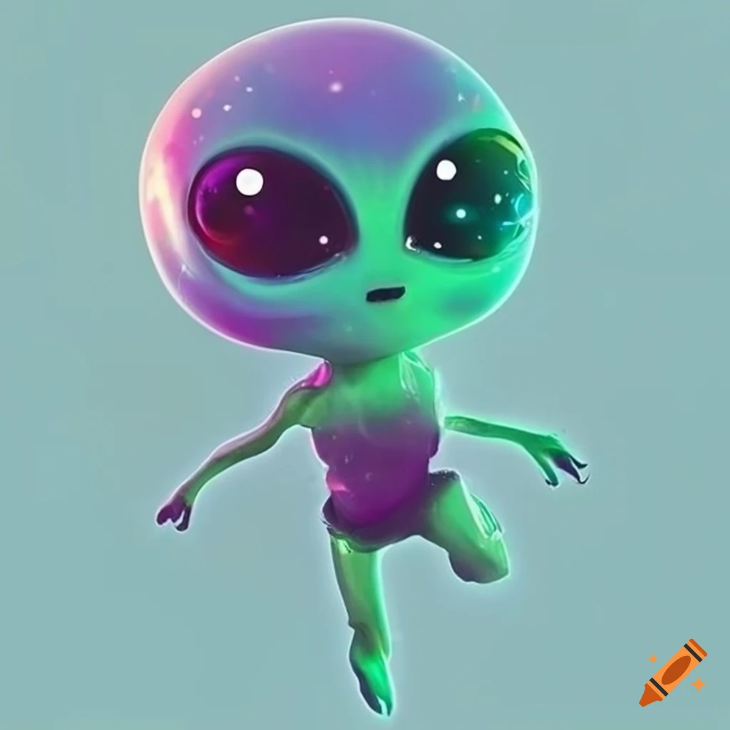 Alien ufo in space aliens ufo cute very cute galaxy on Craiyon