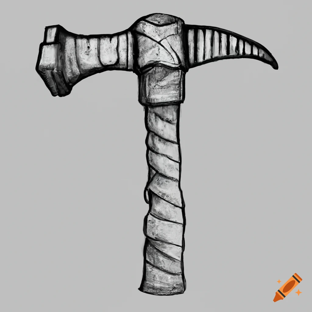 viking hammer drawing