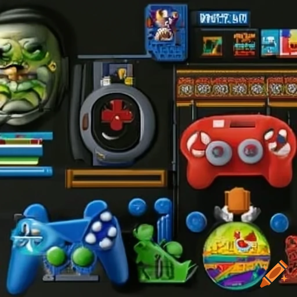 Classic gaming eras on Craiyon