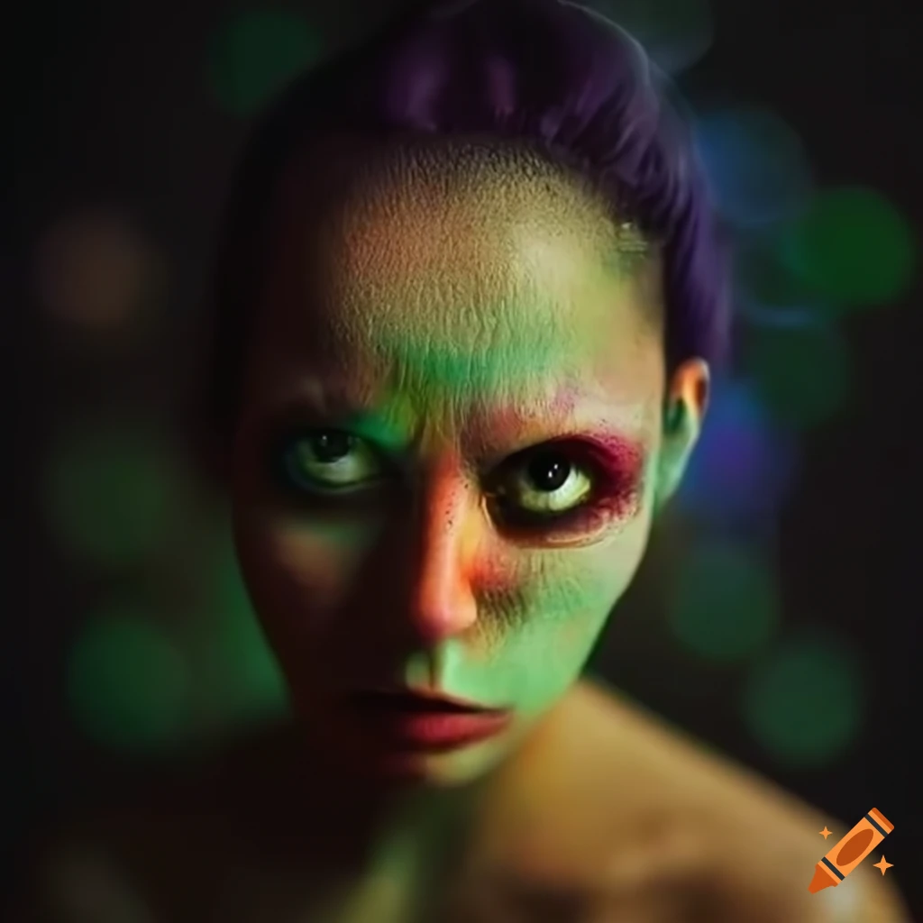 A realistic monster made of colorful bold type typography