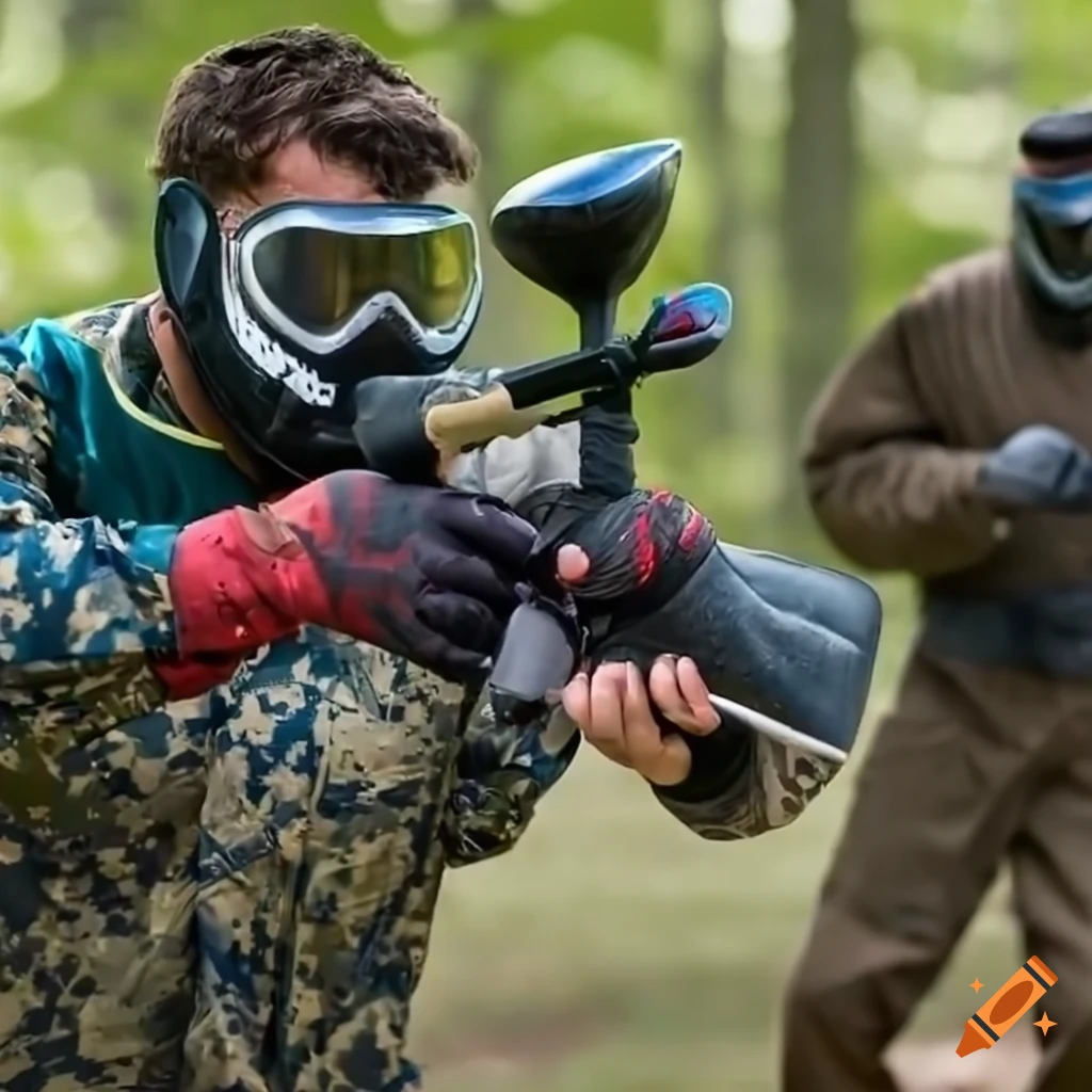 Joining paintball tournaments on Craiyon