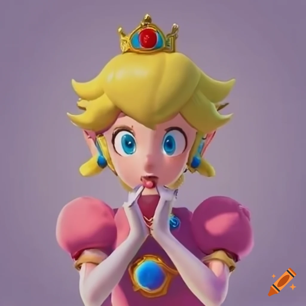Princess peach and link switch costumes. two people in a ballroom, detailed  on Craiyon