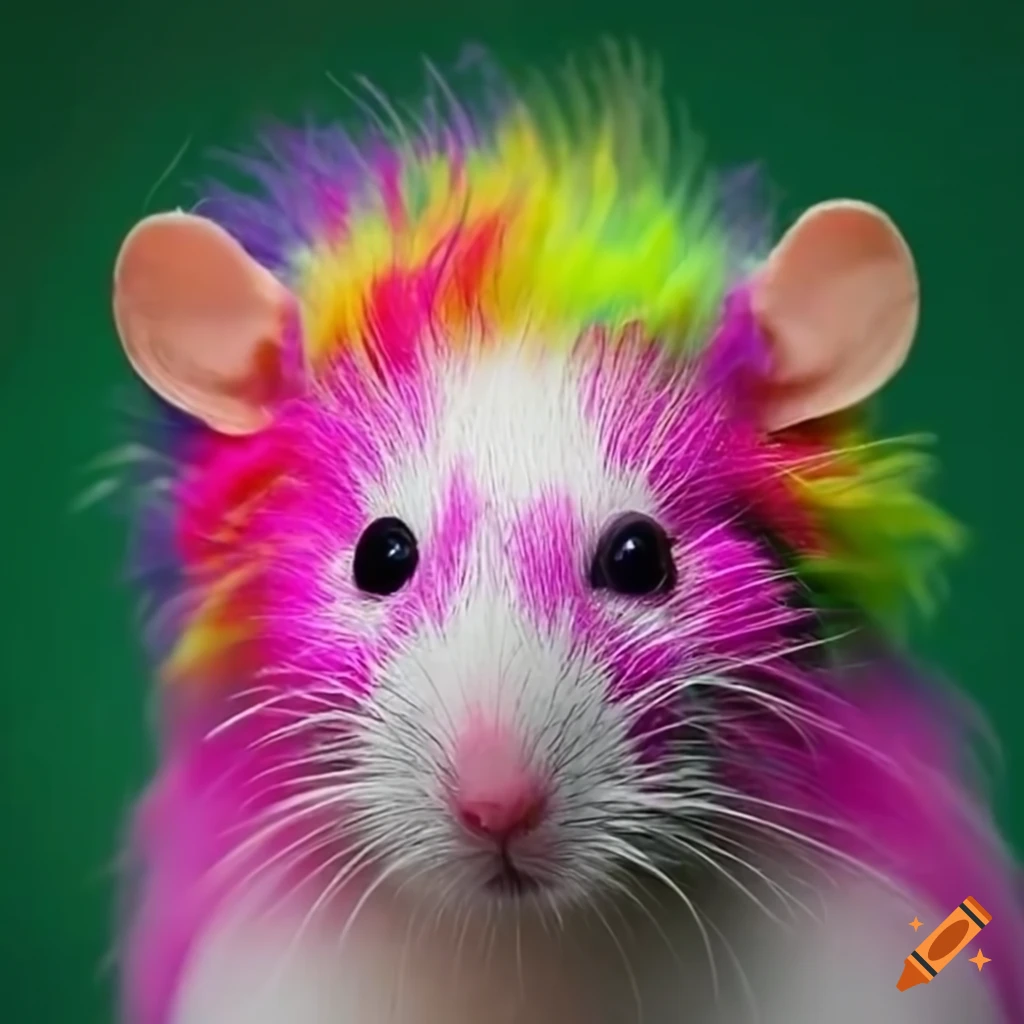 Colorful rat crazy hair do