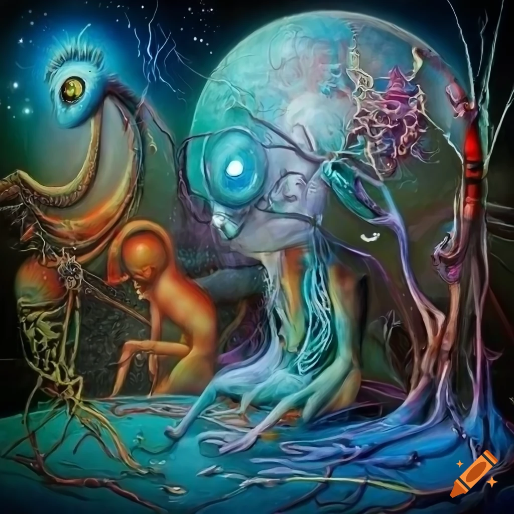 Time may change me but i cant change time, surrealism, art deco