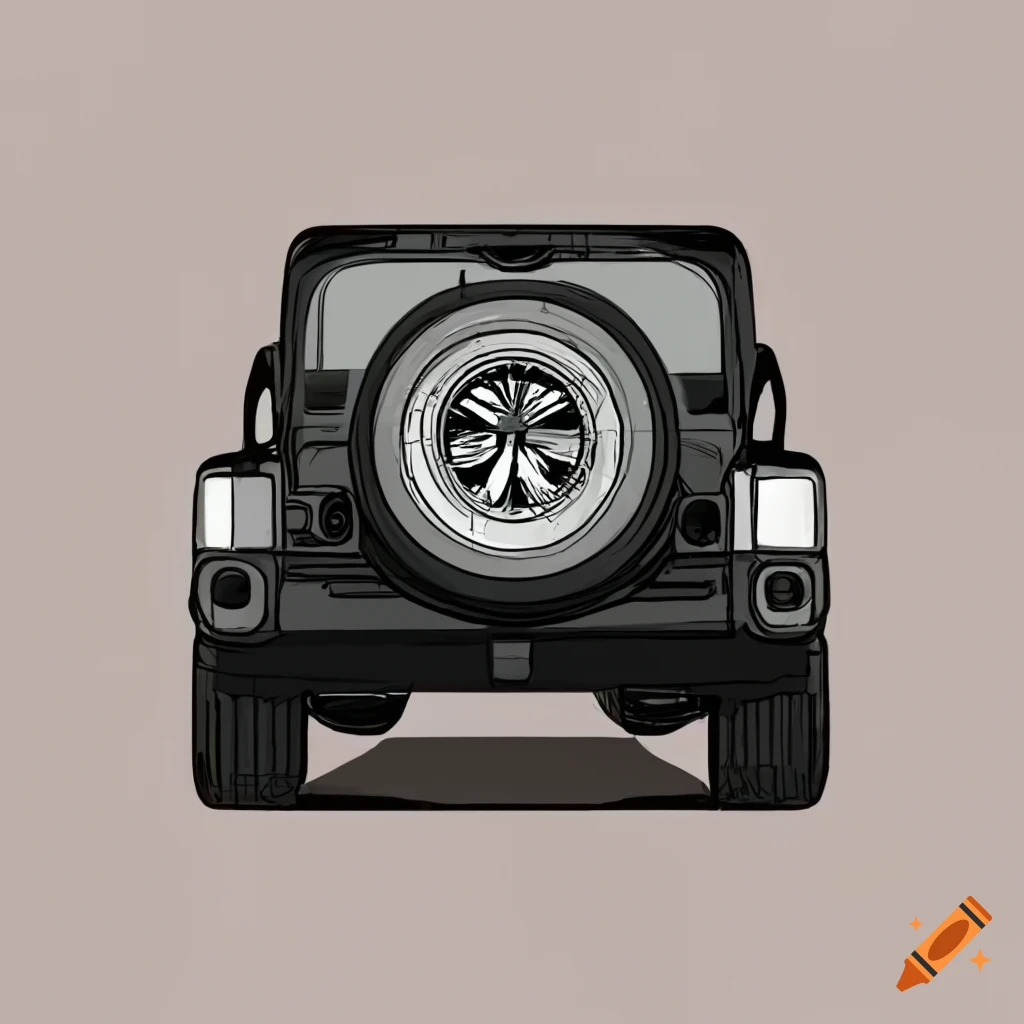 Premium Vector | Off road jeep hand drawn vector clip art illustration