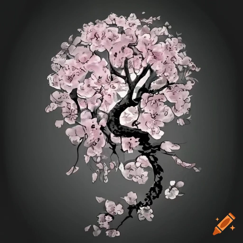 black cherry blossom background