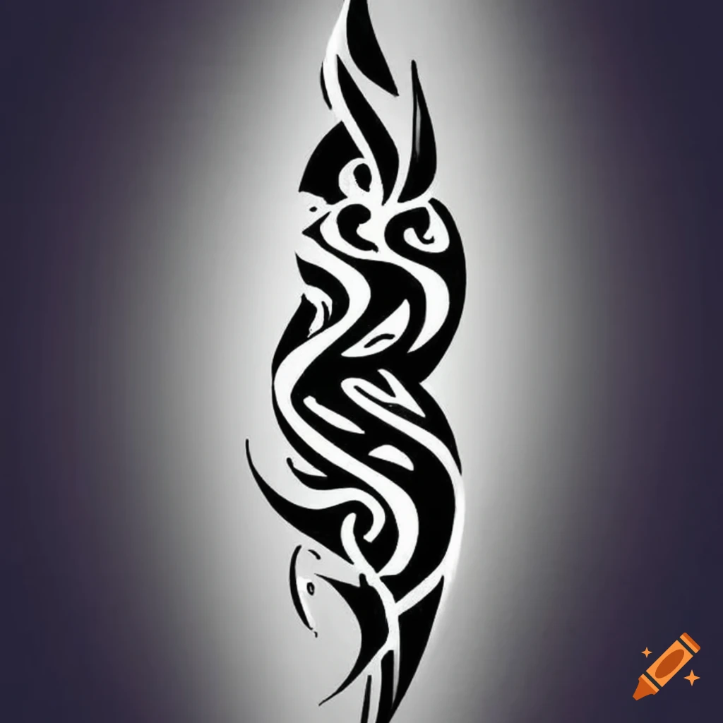 Image Details IST_18358_22935 - Tribal tattoos. Art tribal tattoo. Vector  sketch of a tattoo. Idea for design
