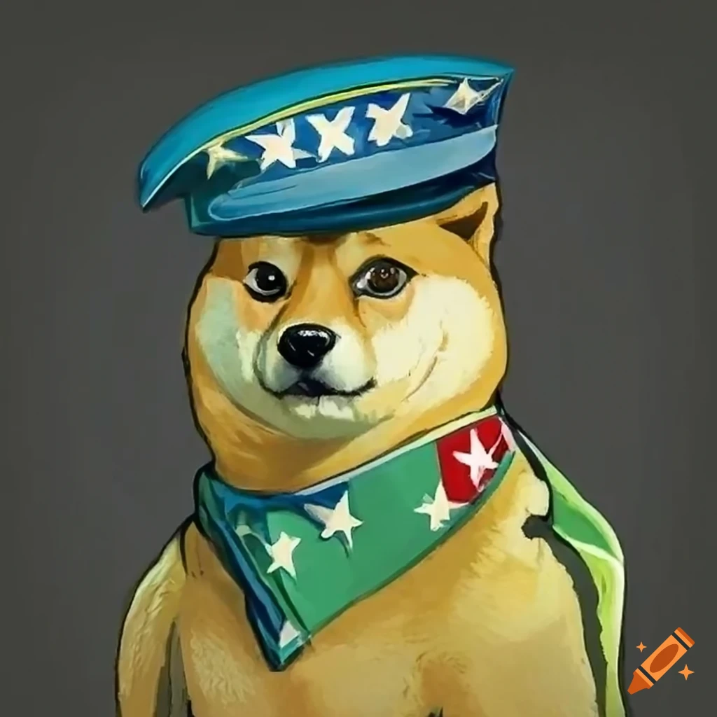 дог секс Doge wearing a US Army Cap on Craiyon