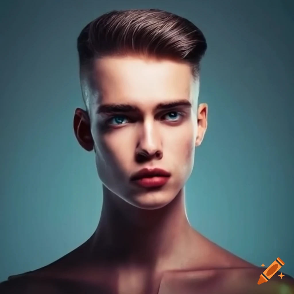 Confident man with a chiseled jawline and stylish haircut