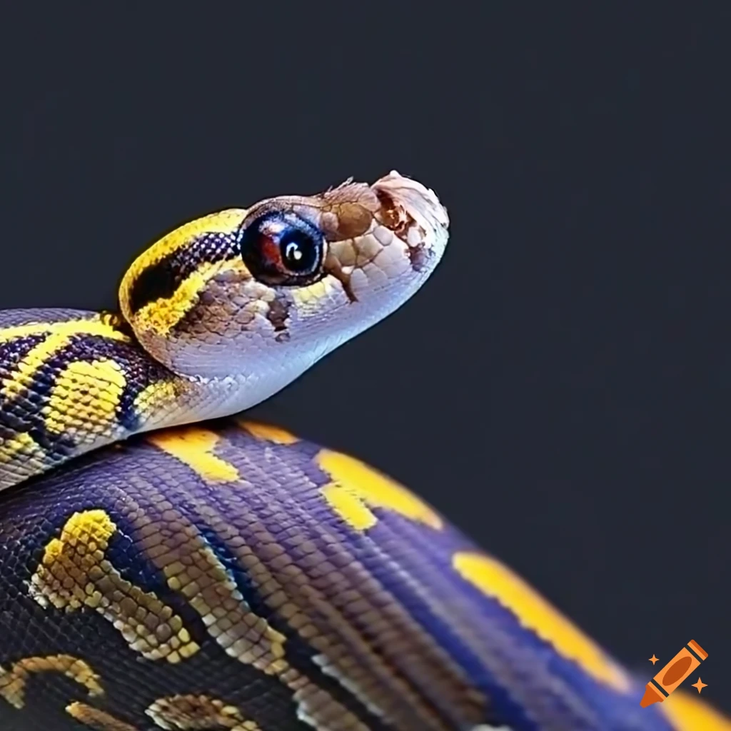 Baby cute python with butterfly fairy wings