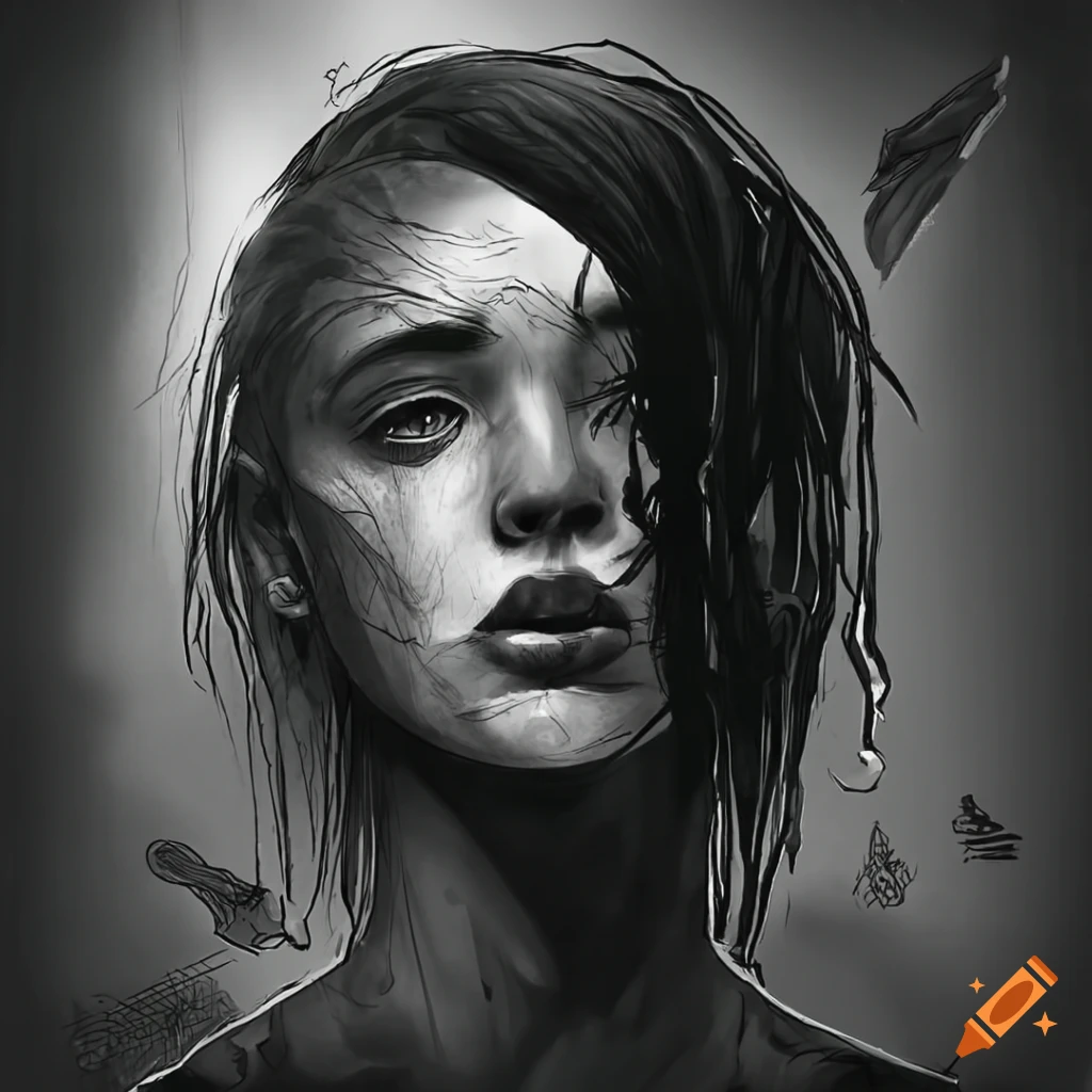 I kept on biting back what I was feeling, dystopian setting, album cover art