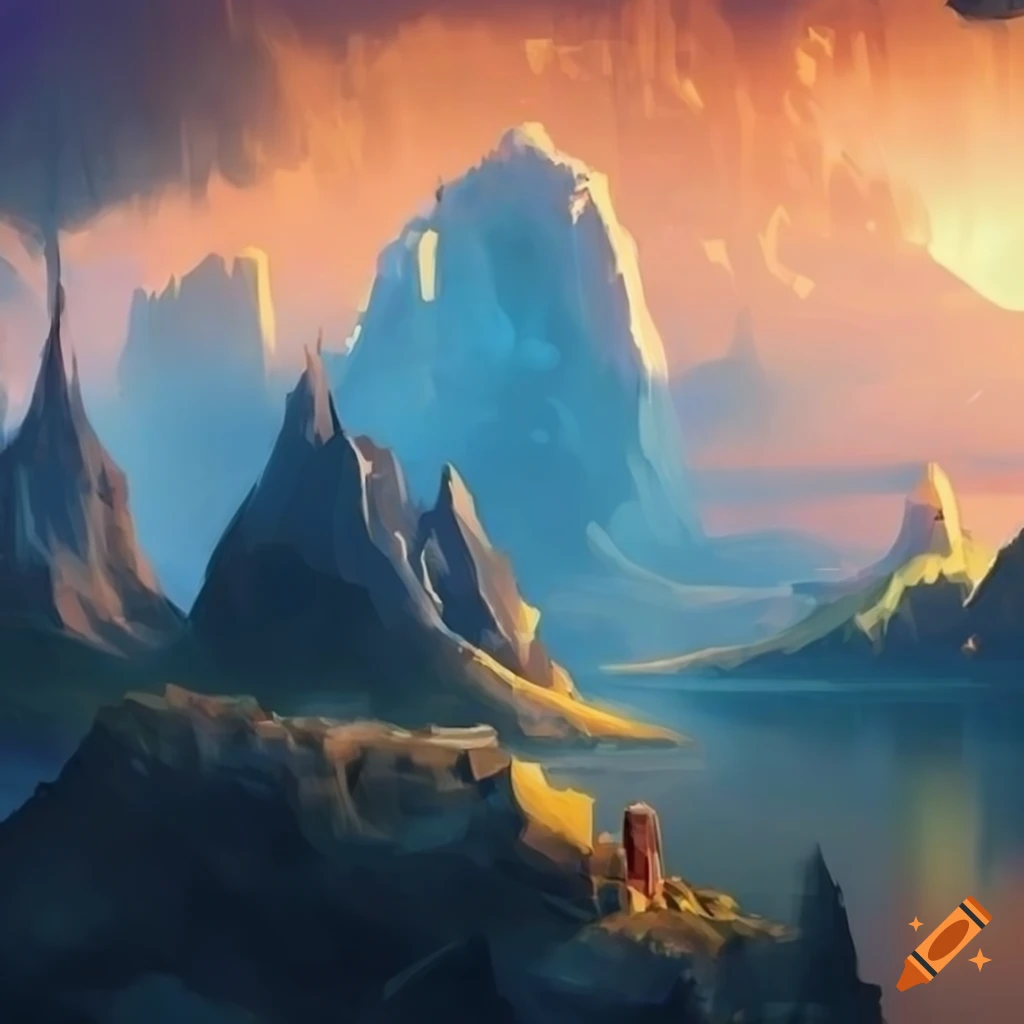 Concept art landscape on Craiyon