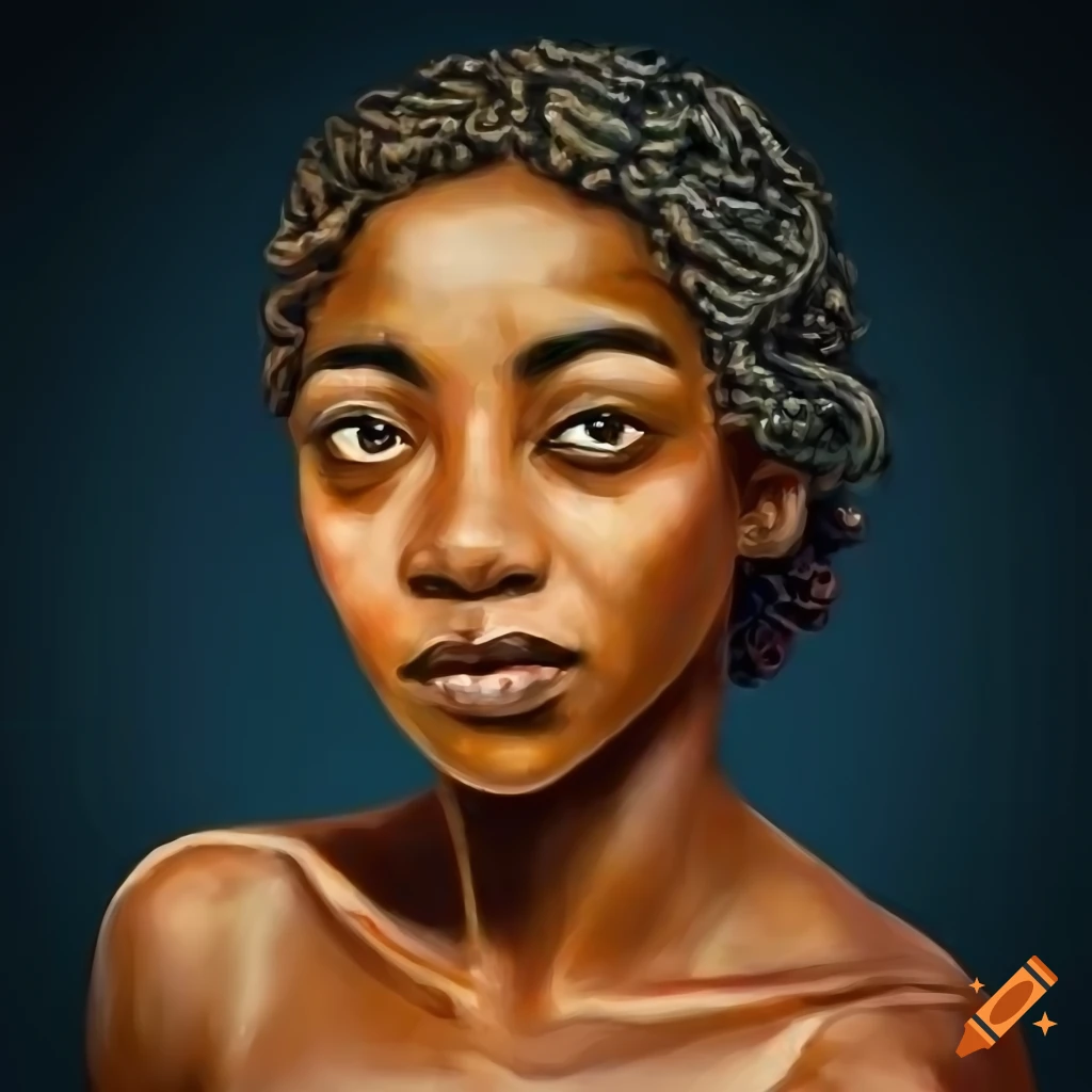 Anguilla woman , human portrait , high resolution , digital art