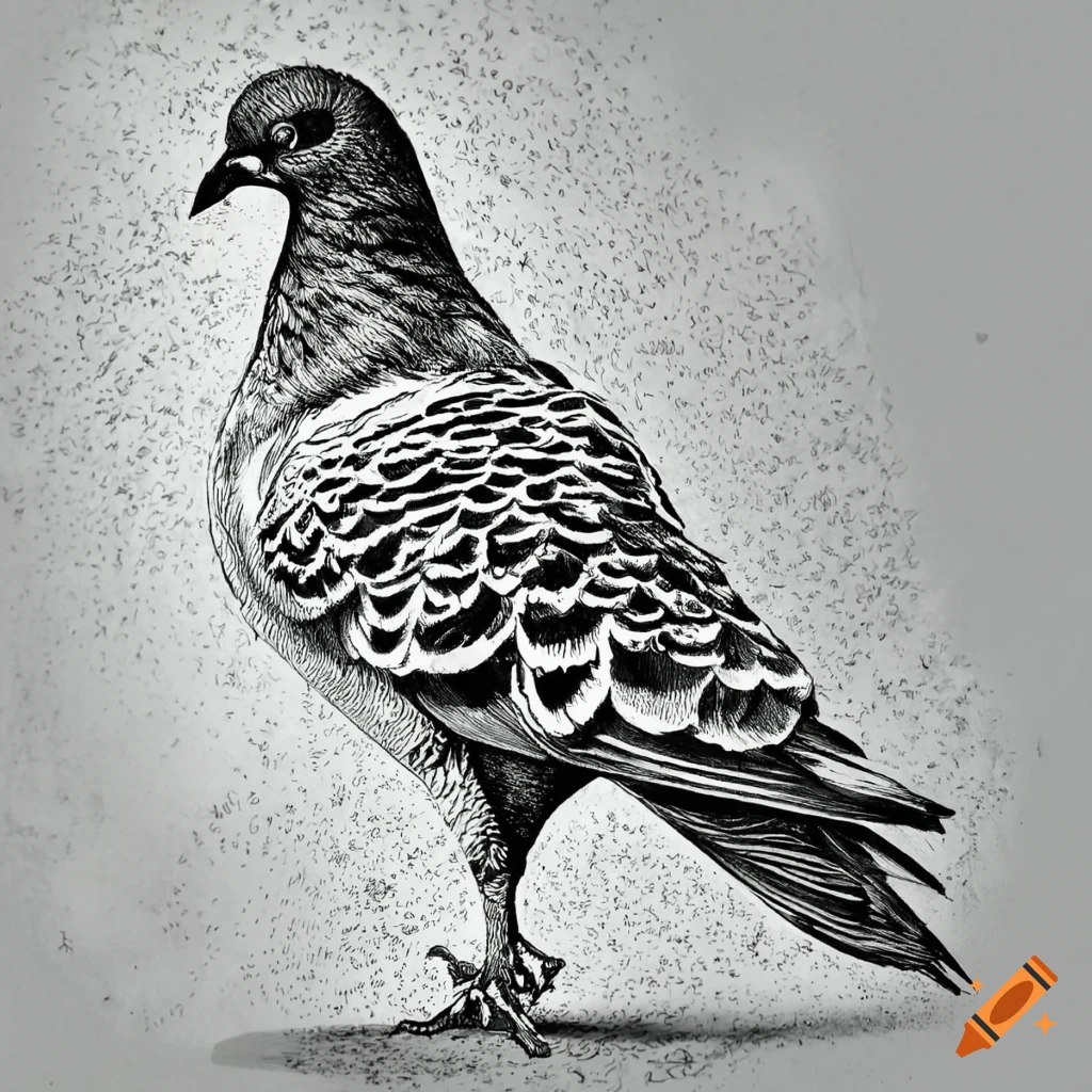 Sketch of pigeon bird, Hand drawn illustration Stock Vector Image & Art -  Alamy