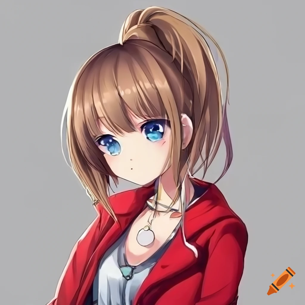 Anime girl with ponytail